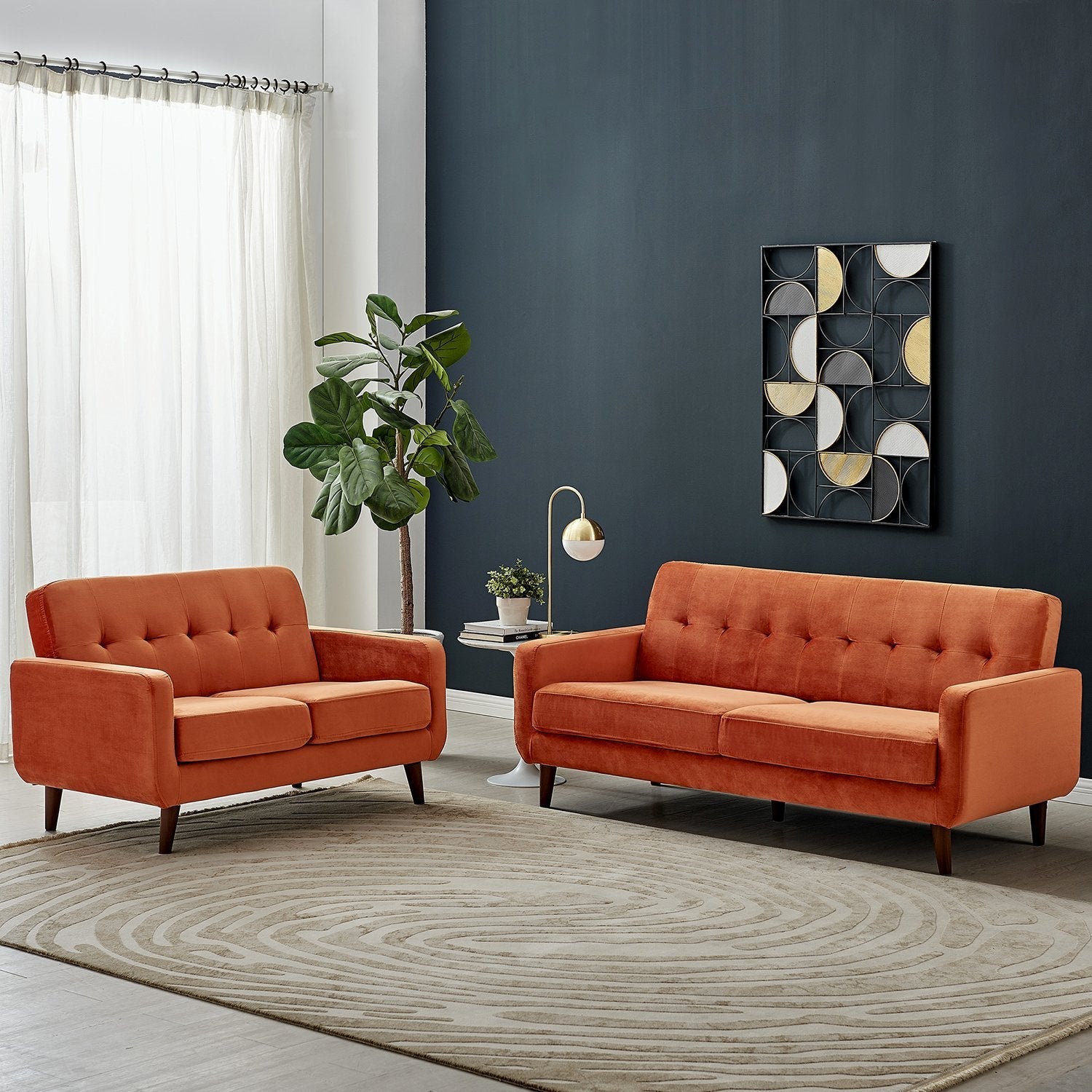 Clarence Velvet Sofa